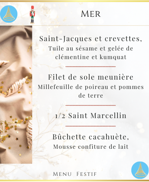 PLATEAU REPAS FESTIF MER